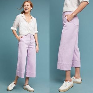 Pilcro and the Letterpress wide leg lilac pants